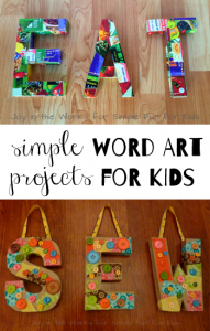 Simple Word Art for Kids : EAT, SEW