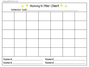 Free printable star chart for Mommy to reward herself for change