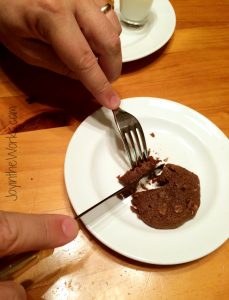 Daddy takes his taste testing job very seriously in this cookie war