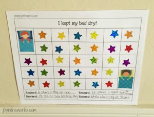 I kept my bed dry reward chart