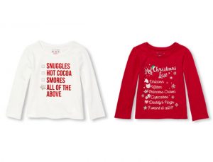 Check out the cutest Christmas t-shirts for girls from Gymboree, Carters, The Children's Place and more!