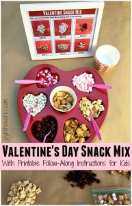 Kid's Build Your Own Valentine's Day Snack Mix - Joy in the Works