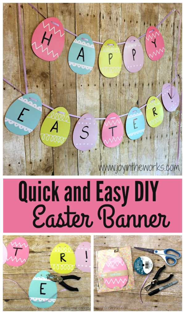 Easy DIY Easter Banner - Joy in the Works