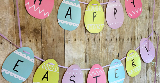 Easy DIY Easter Banner - Joy in the Works