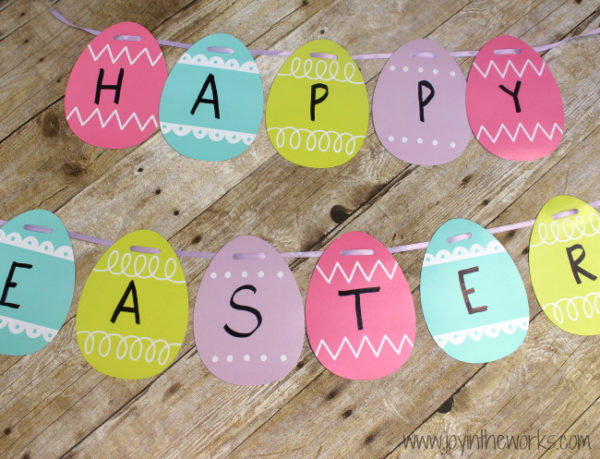 Easy DIY Easter Banner - Joy in the Works