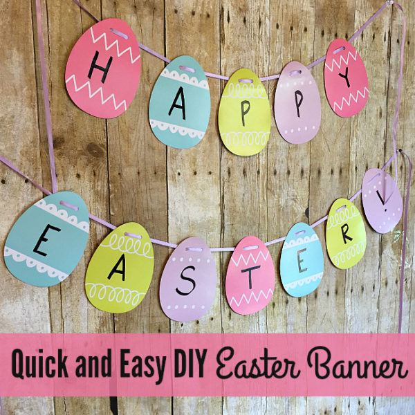 Easy DIY Easter Banner - Joy in the Works