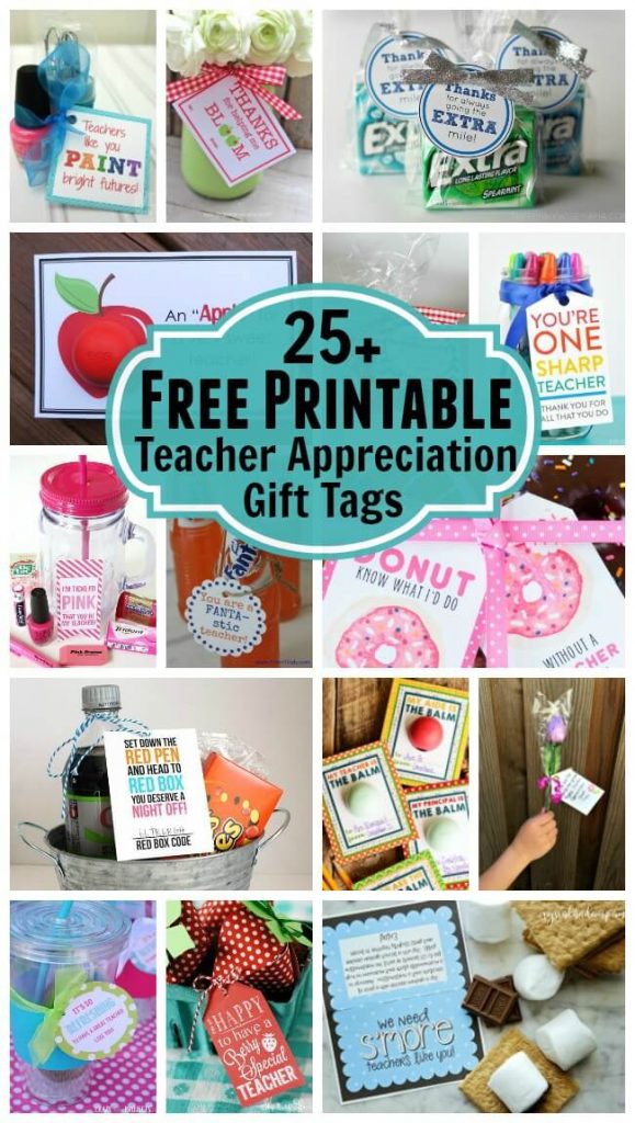 25+ Free Printable Teacher Appreciation Gift Tags - Joy in the Works