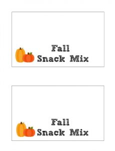 Have kids create their own Fall Snack Mix using these printable follow-along directions! Kids can practice their counting skills and follow directions while creating a yummy treat! Even better? A printable Fall Snack Bag Topper to go with it! Perfect for a Fall Festival or Class Halloween Party Snack!