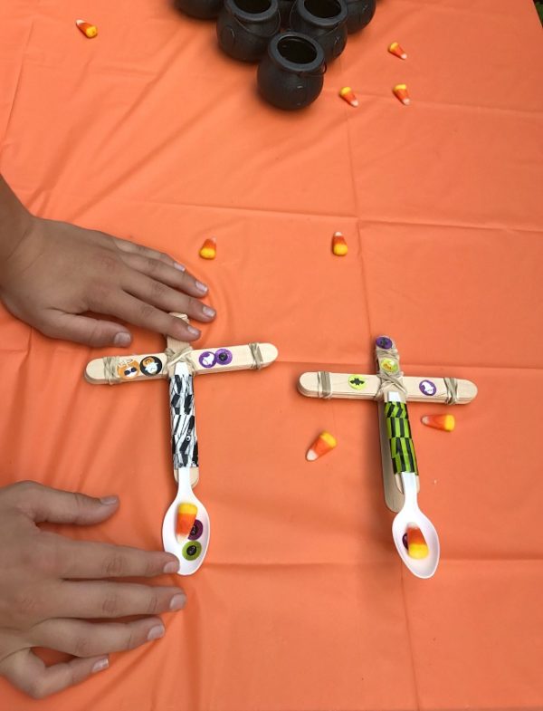 Candy Corn Catapult for Halloween - Joy in the Works